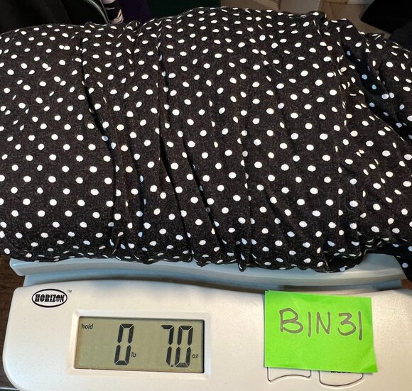 Michael Kors Blouse Womens XL Peasant Top 3/4 Balloon Sleeve Polka Dot - Picture 9 of 9